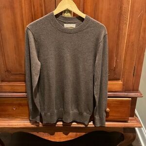 Everlane  Men’s No Sweat   Organic Cotton Sweater , Heathered  Burgundy, M